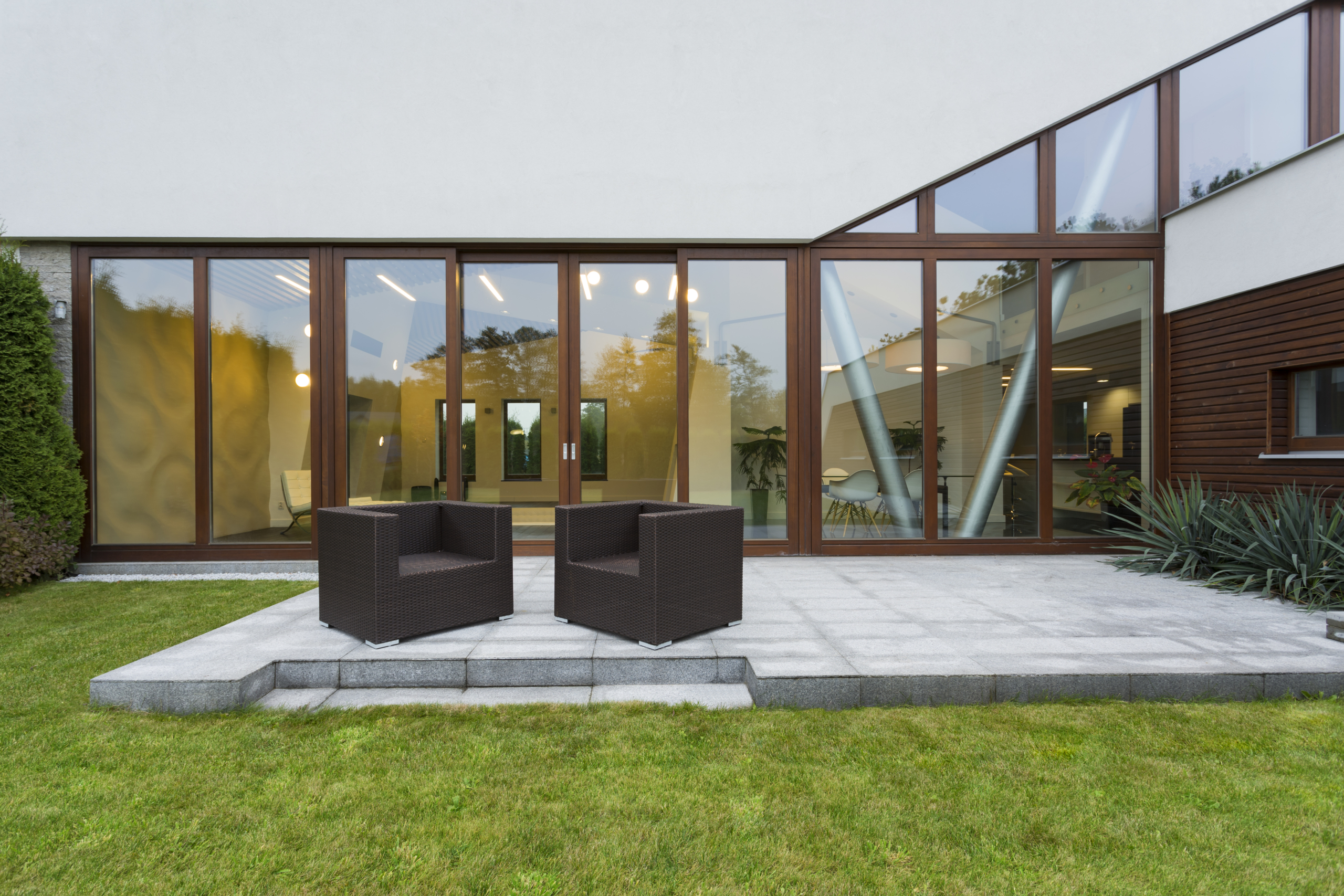 villa patio with rattan chairs villa patio with rattan chairs